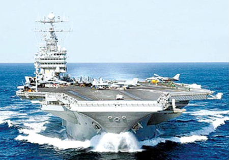 抗衡中国 美确定华盛顿号航母驻横须贺