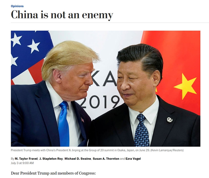 社评：美国并无与中国为敌的华盛顿共识！