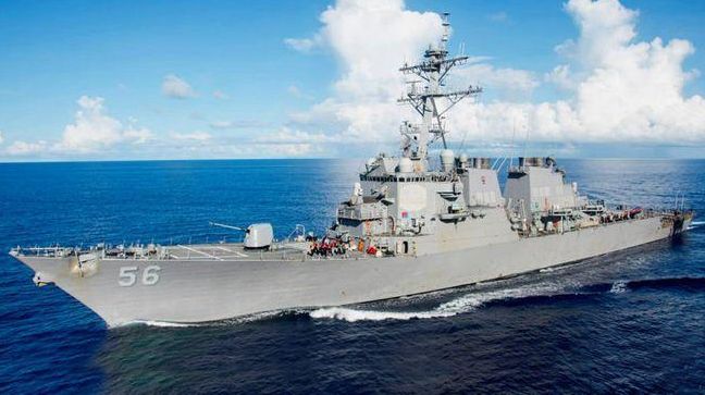 美军舰穿航台湾海峡　东部战区： 全程跟踪
