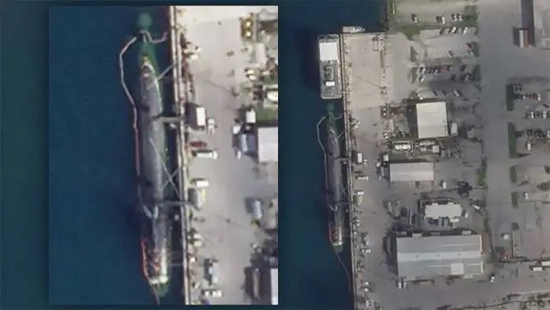 美核潜艇南海撞击事件后　首张卫星照片公布