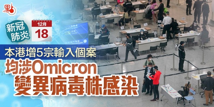 香港再多3宗Omicron感染