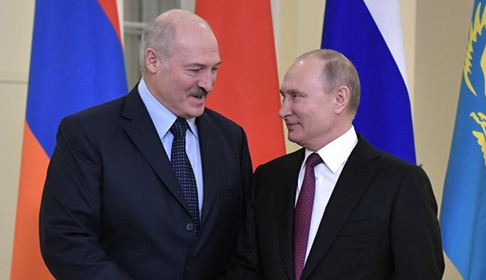 俄罗斯总统普京会见白俄罗斯总统卢卡申科