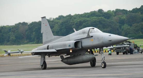 泰国空军一架F5战机坠毁　飞行员弹射逃生