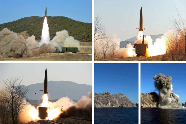 朝鲜发射铁路机动导弹击中海上目标画面曝光