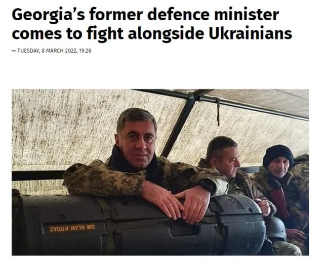 乌国防部：格鲁吉亚前国防部长已抵达乌参战