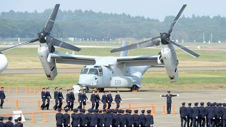 日媒：日美“鱼鹰”运输机联合参加登岛训练