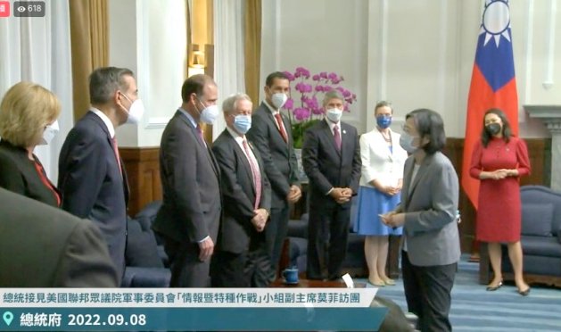 蔡英文晤美众议员访团　莫菲称台湾自治岛屿