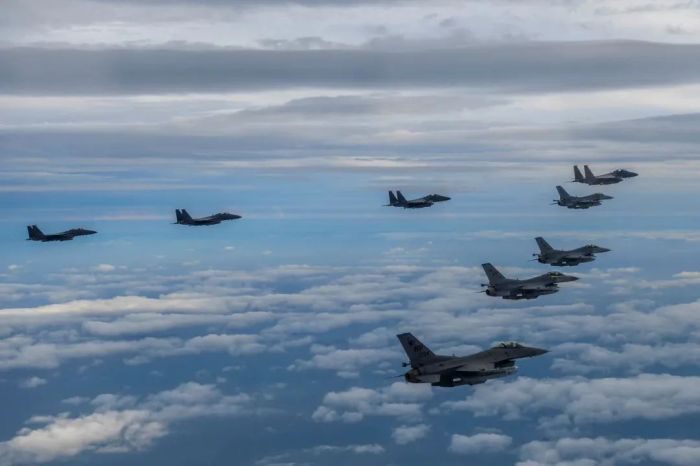 韩美将在朝鲜半岛上空举行大规模空中演习