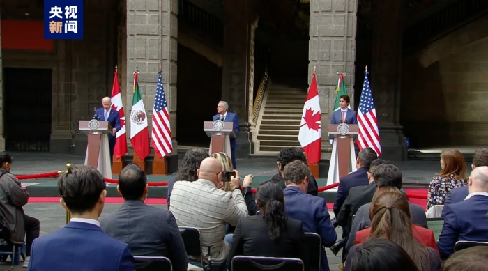 北美领导人峰会在墨西哥举行